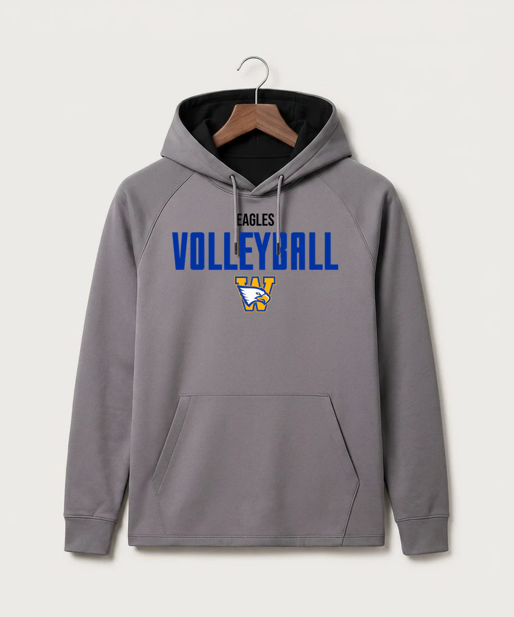 Windom Area High School Volleyball (Girls) - Gray Hoodie - Full Front