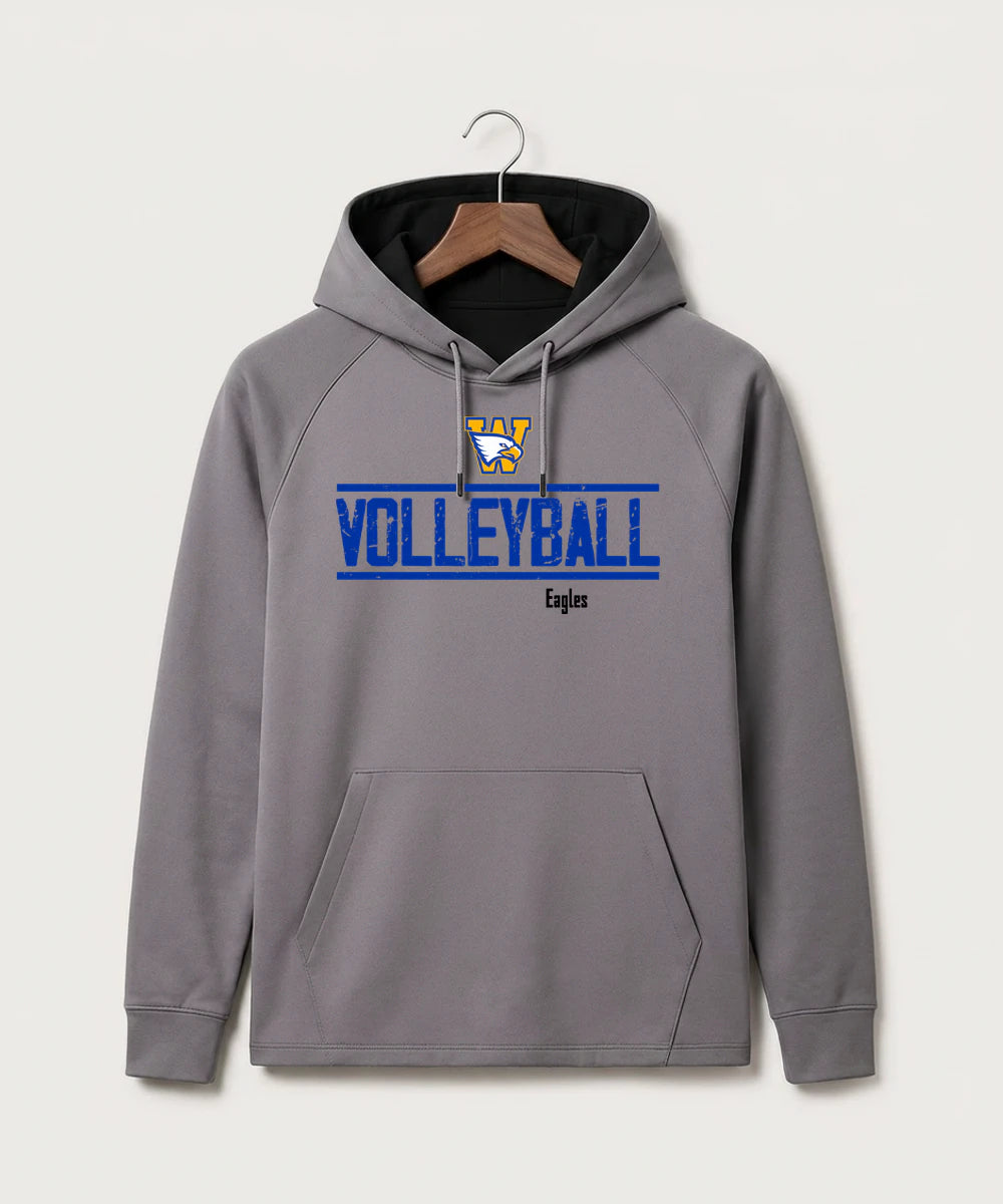 Windom Area High School Volleyball (Girls) - Gray Hoodie - Full Front