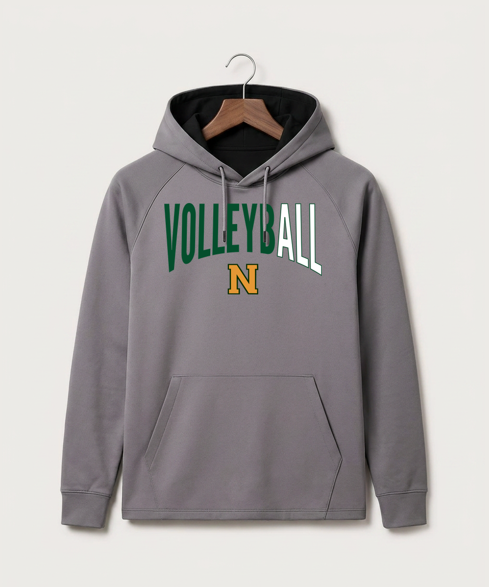 Nevis High School Volleyball (Girls) - Gray Hoodie - Full Front