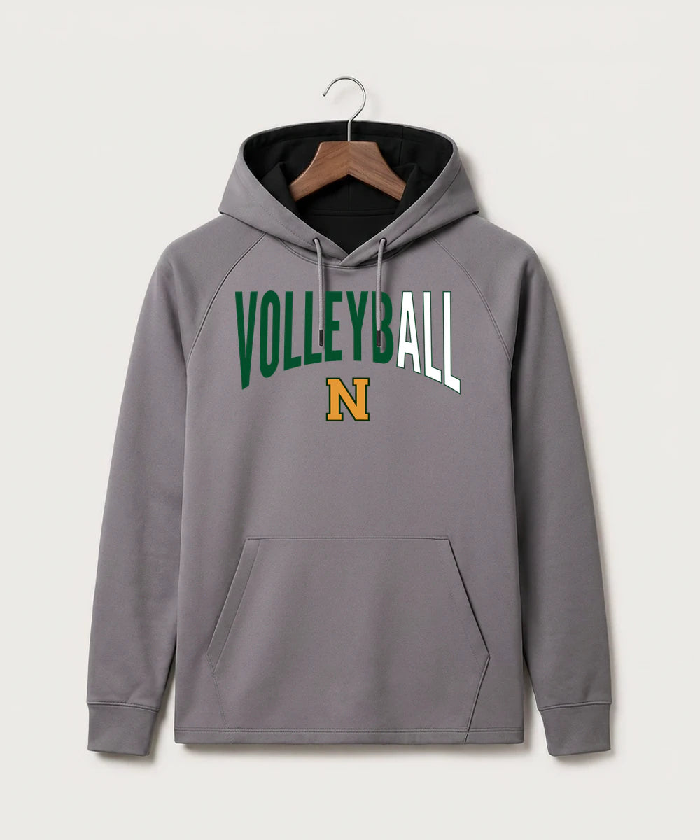 Nevis High School Volleyball (Girls) - Gray Hoodie - Full Front