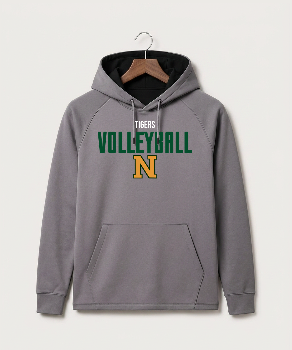 Nevis High School Volleyball (Girls) - Gray Hoodie - Full Front