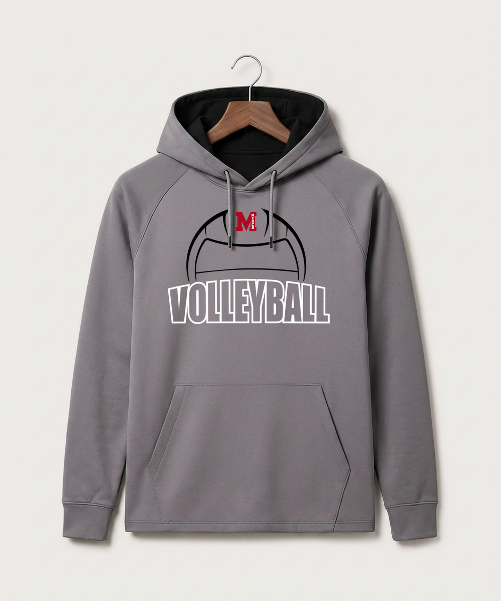 Mcgregor High School Volleyball (Girls) - Gray Hoodie - Full Front
