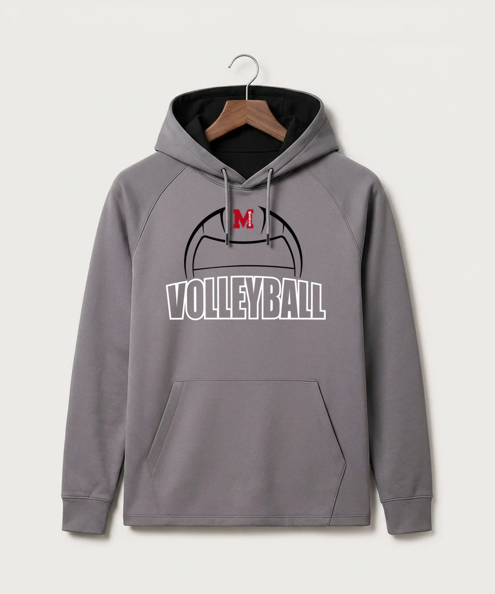 Mcgregor High School Volleyball (Girls) - Gray Hoodie - Full Front