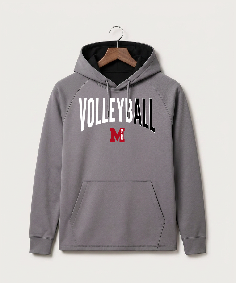 Mcgregor High School Volleyball (Girls) - Gray Hoodie - Full Front