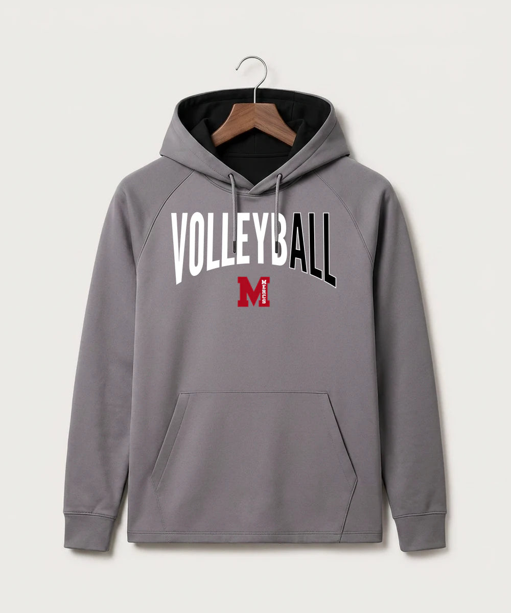 Mcgregor High School Volleyball (Girls) - Gray Hoodie - Full Front