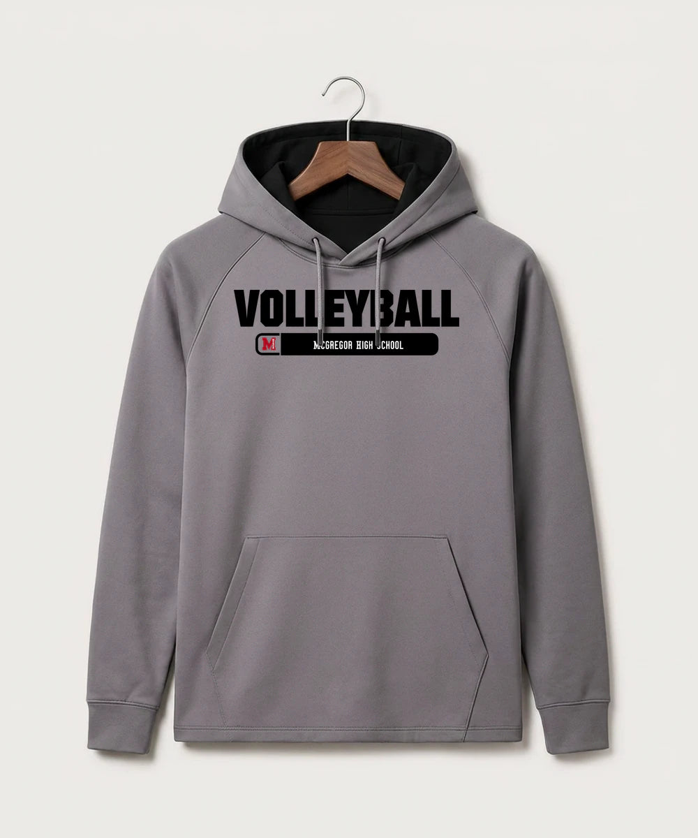 Mcgregor High School Volleyball (Girls) - Gray Hoodie - Full Front