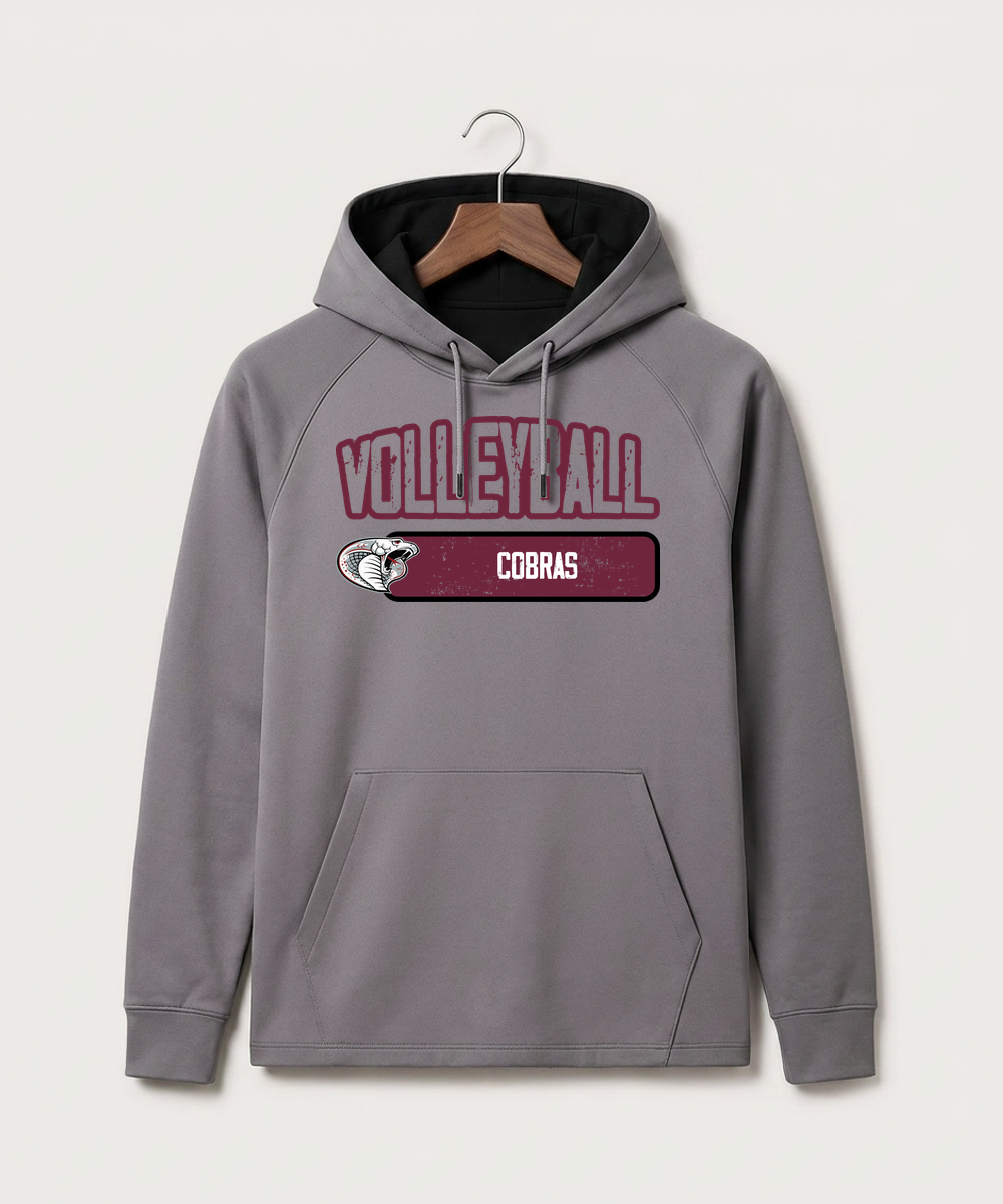 Triton High School Volleyball (Girls) - Gray Hoodie - Full Front