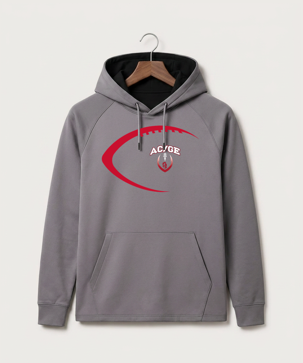 Alden-Conger-Glenville Emmons High School Football (Boys) - Gray Hoodie - Full Front