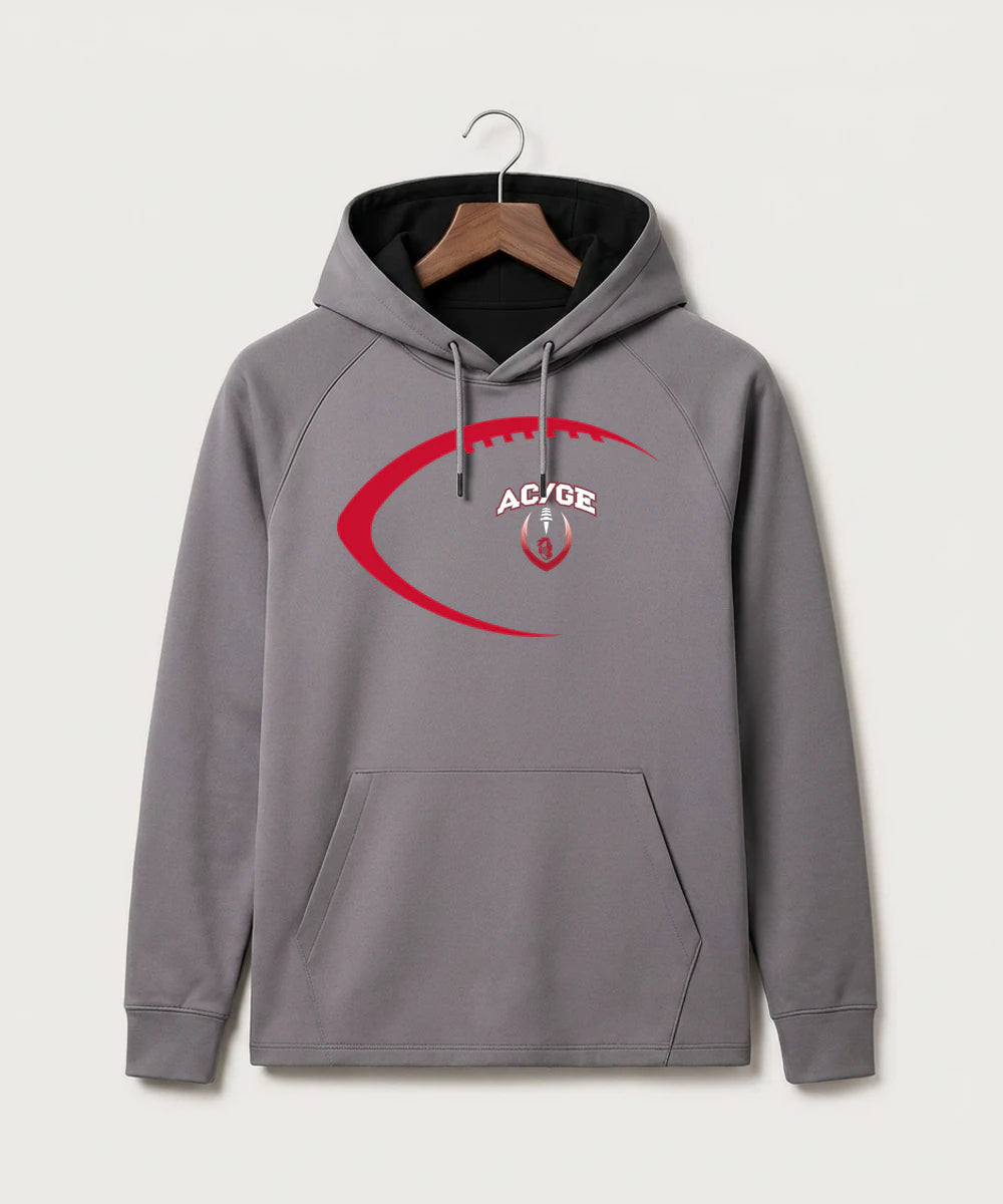 Alden-Conger-Glenville Emmons High School Football (Boys) - Gray Hoodie - Full Front
