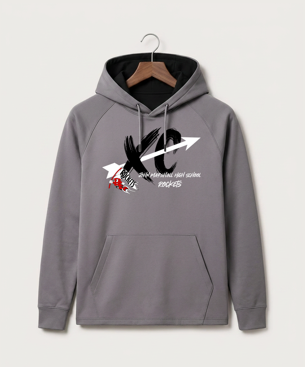 John Marshall High School Cross Country (Coed) - Gray Hoodie - Full Front