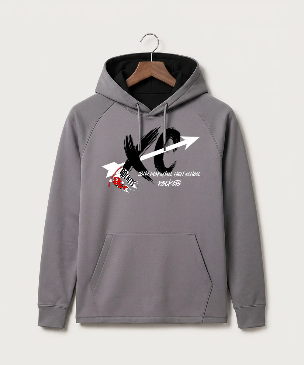 John Marshall High School Cross Country (Coed) - Gray Hoodie - Full Front