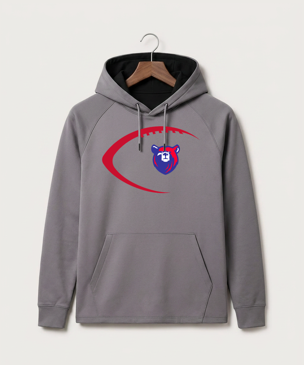 Bertha Hewitt High School Football (Boys) - Gray Hoodie - Full Front