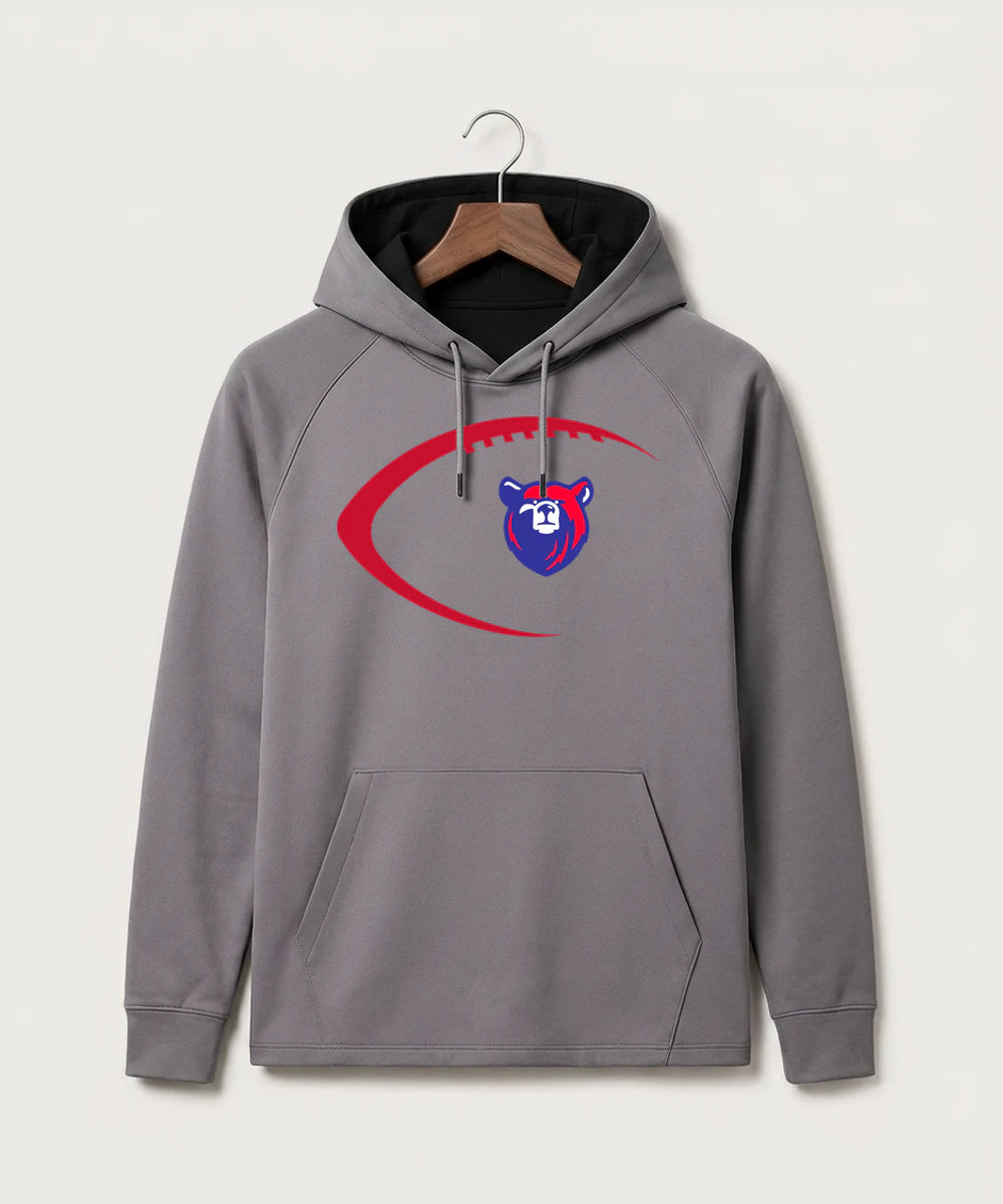 Bertha Hewitt High School Football (Boys) - Gray Hoodie - Full Front