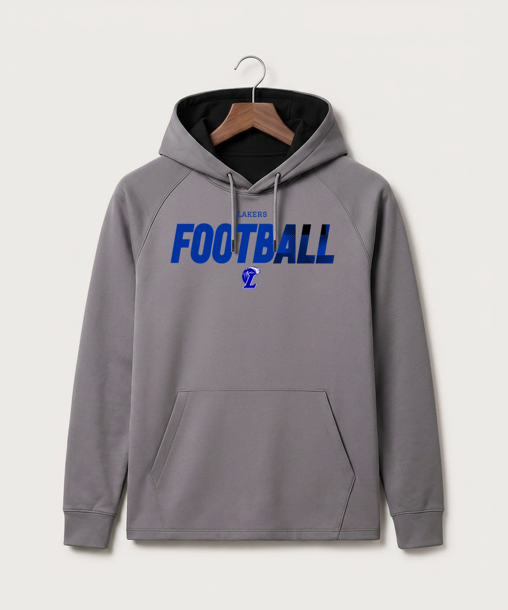 Lakeview High School Football (Boys) - Gray Hoodie - Full Front