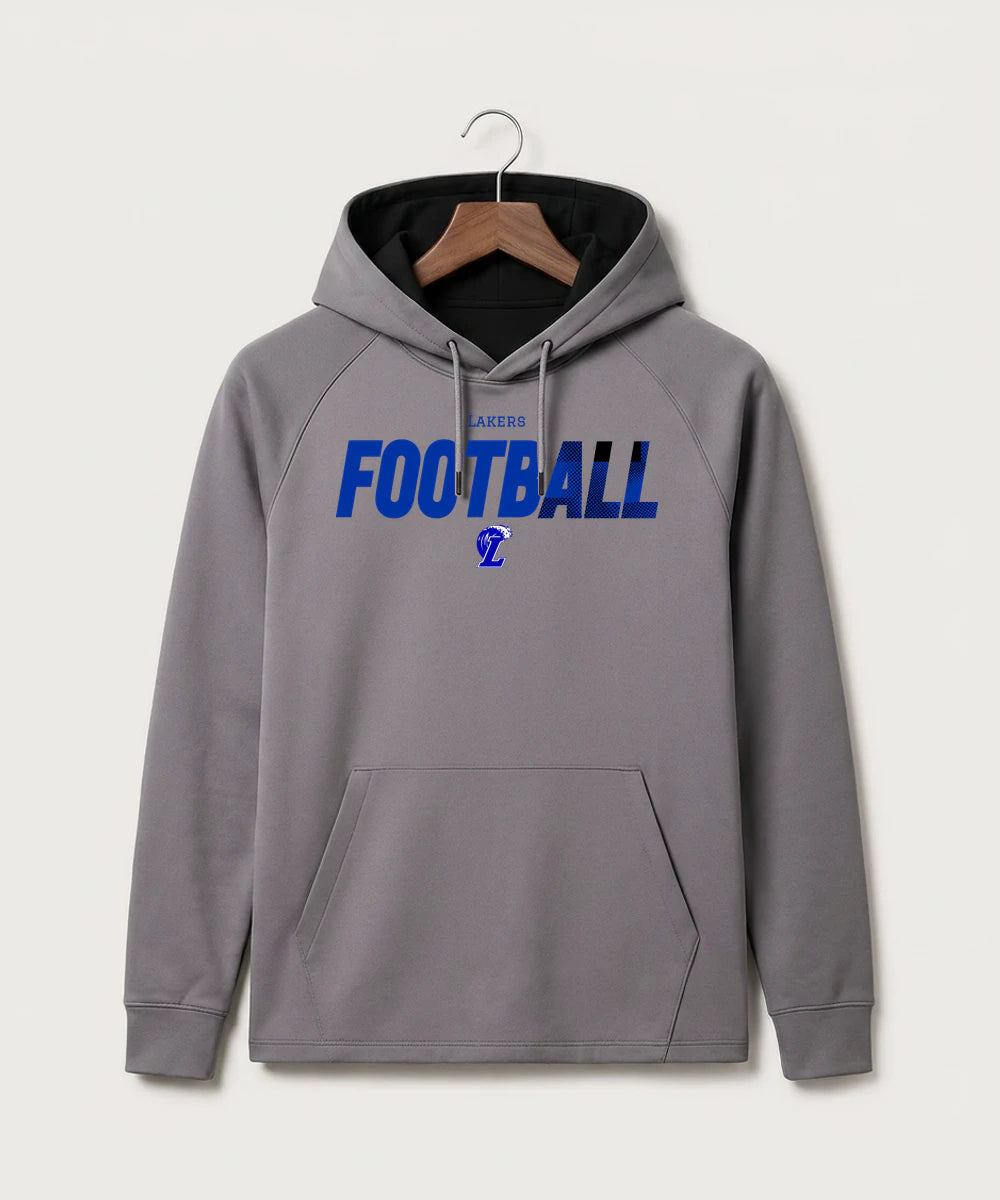Lakeview High School Football (Boys) - Gray Hoodie - Full Front