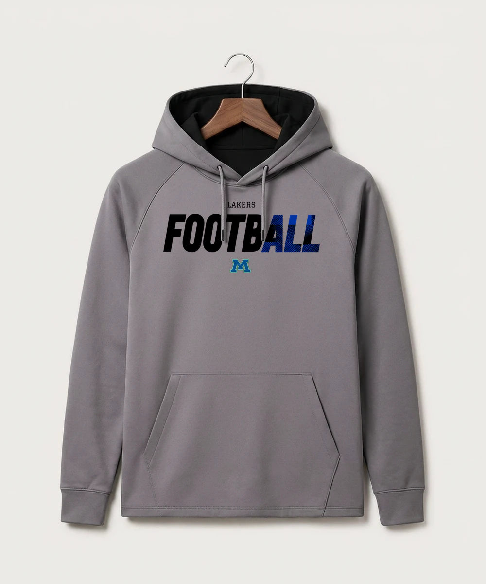 Minnewaska Area High School Football (Boys) - Gray Hoodie - Full Front