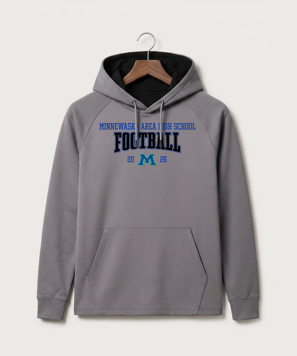 Minnewaska Area High School Football (Boys) - Gray Hoodie - Full Front