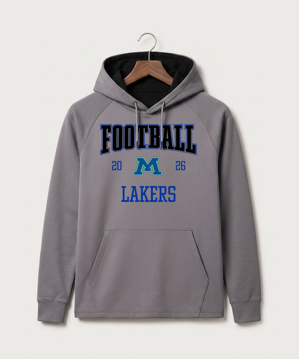 Minnewaska Area High School Football (Boys) - Gray Hoodie - Full Front
