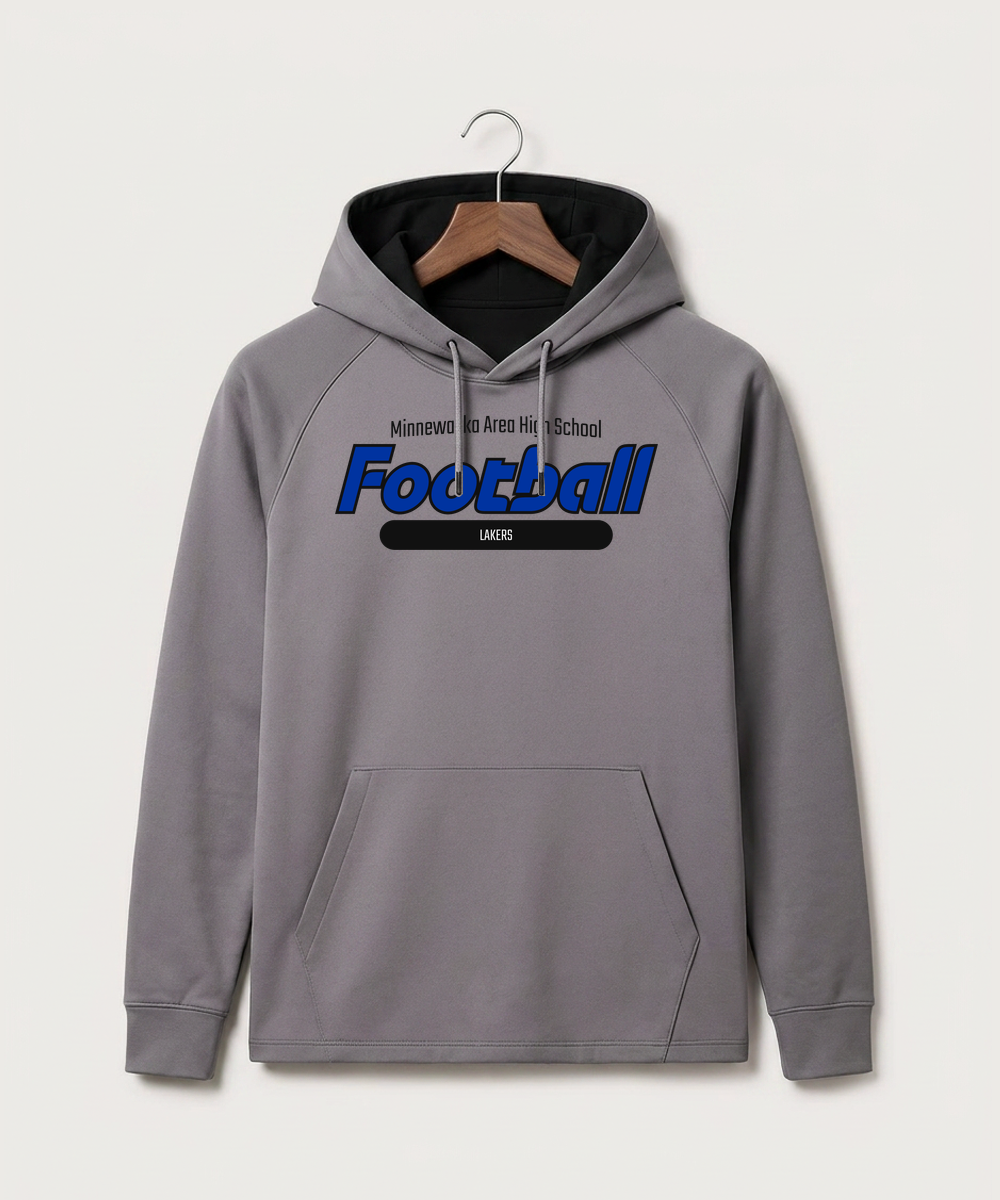 Minnewaska Area High School Football (Boys) - Gray Hoodie - Full Front