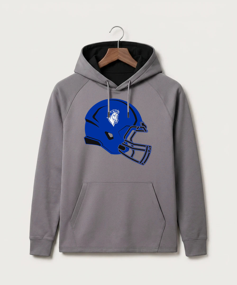 Mora High School Football (Boys) - Gray Hoodie - Full Front