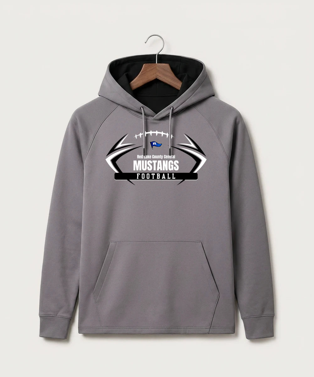 Red Lake County Central Football (Boys) - Gray Hoodie - Full Front
