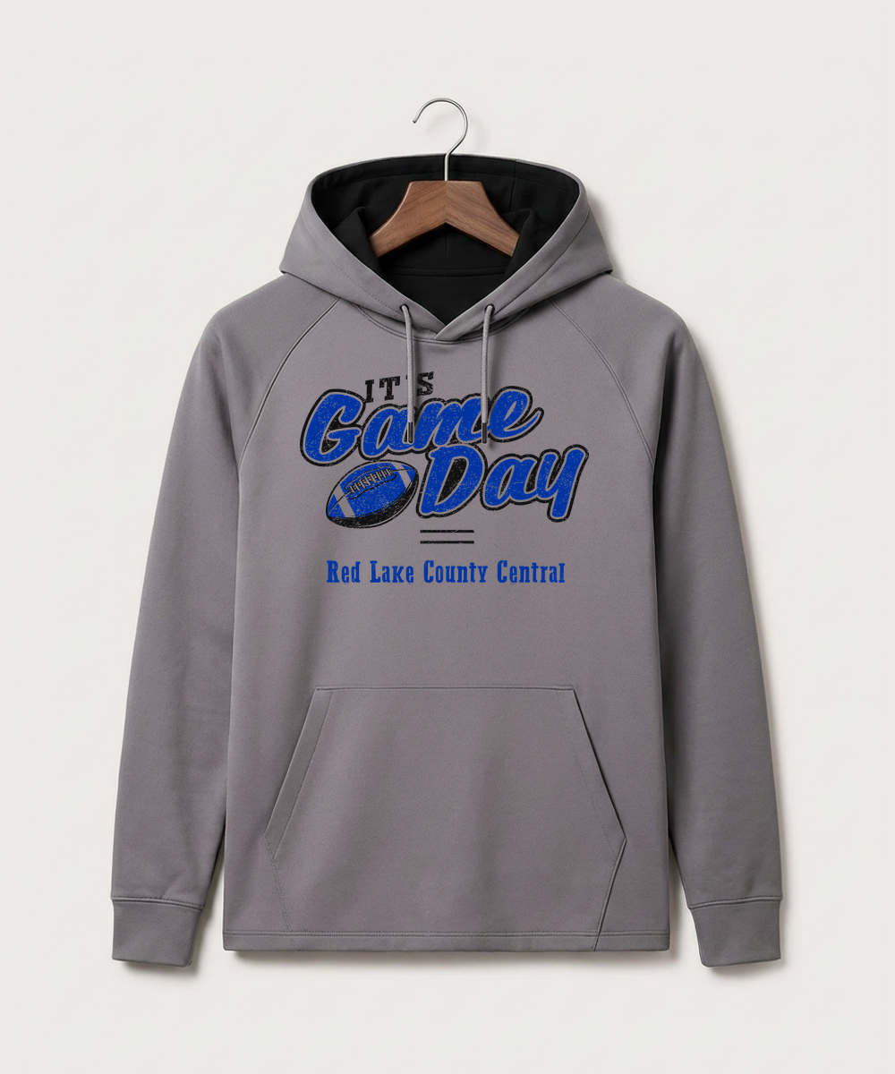 Red Lake County Central Football (Boys) - Gray Hoodie - Full Front