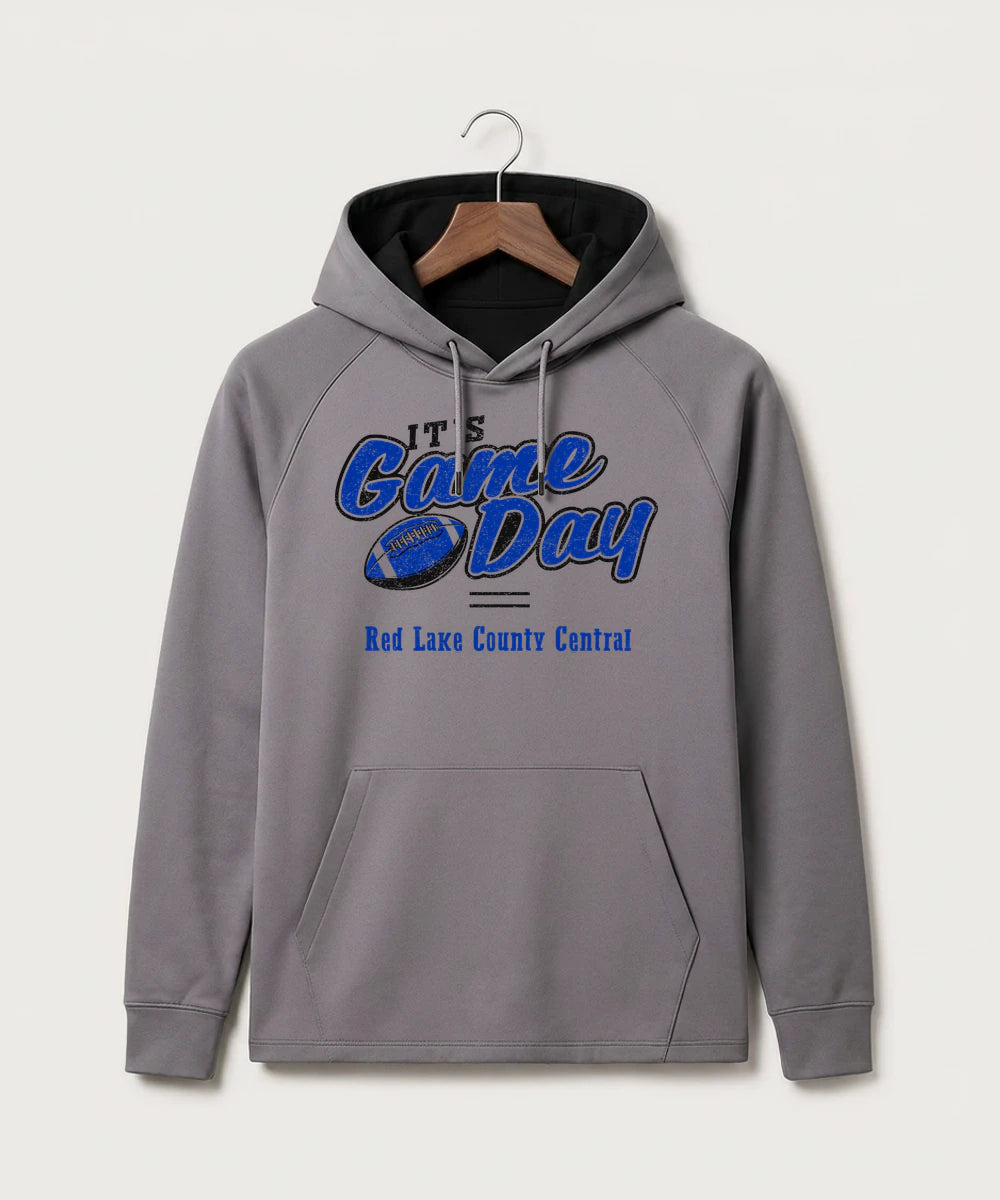 Red Lake County Central Football (Boys) - Gray Hoodie - Full Front