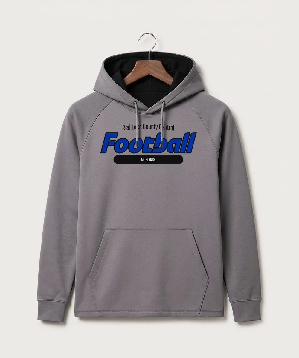 Red Lake County Central Football (Boys) - Gray Hoodie - Full Front