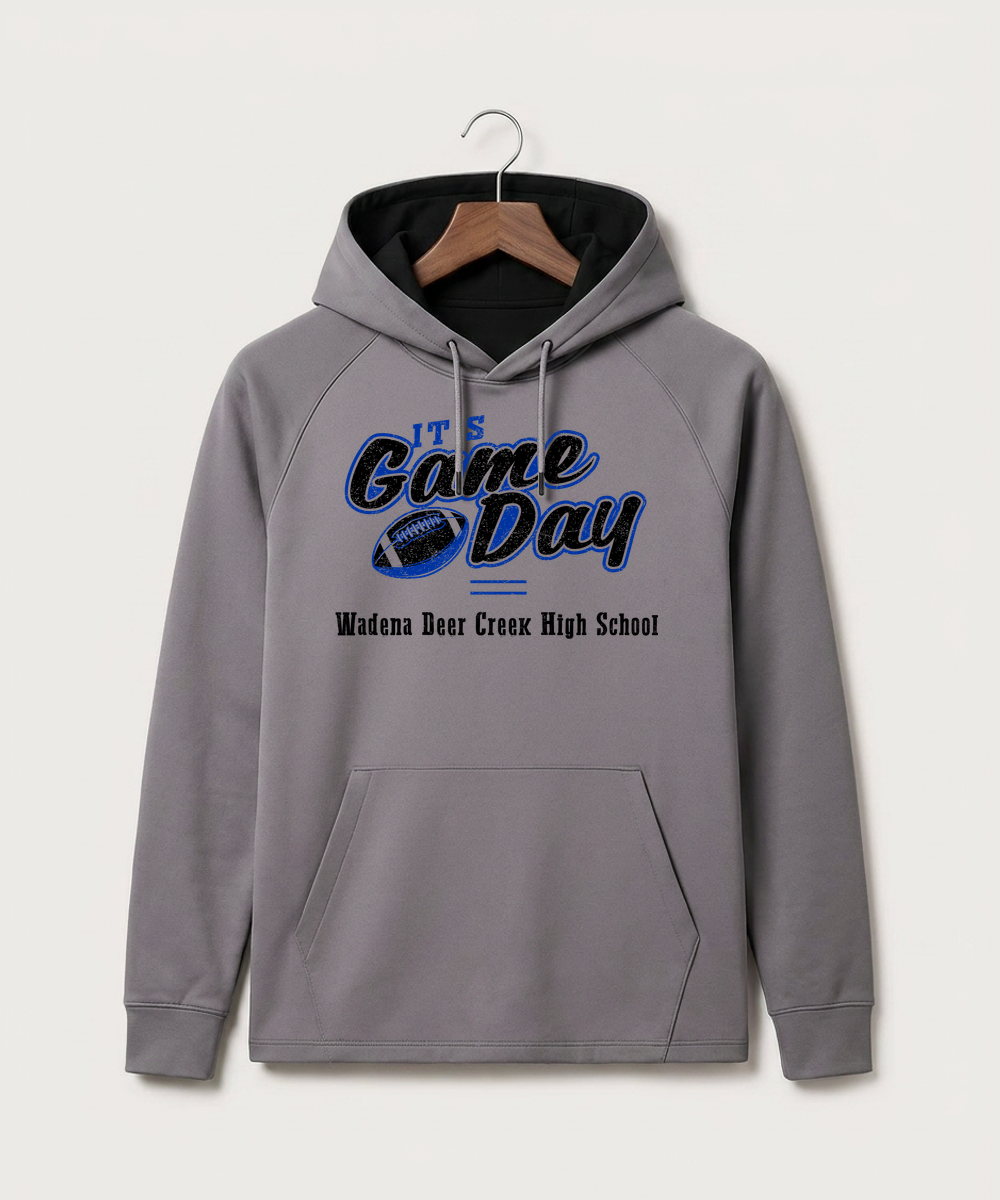 Wadena Deer Creek High School Football (Boys) - Gray Hoodie - Full Front