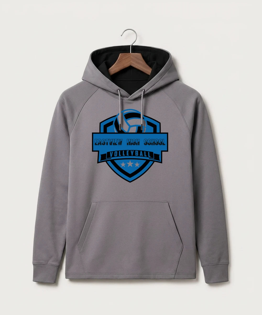 Eastview High School Volleyball (Girls) - Gray Hoodie - Full Front