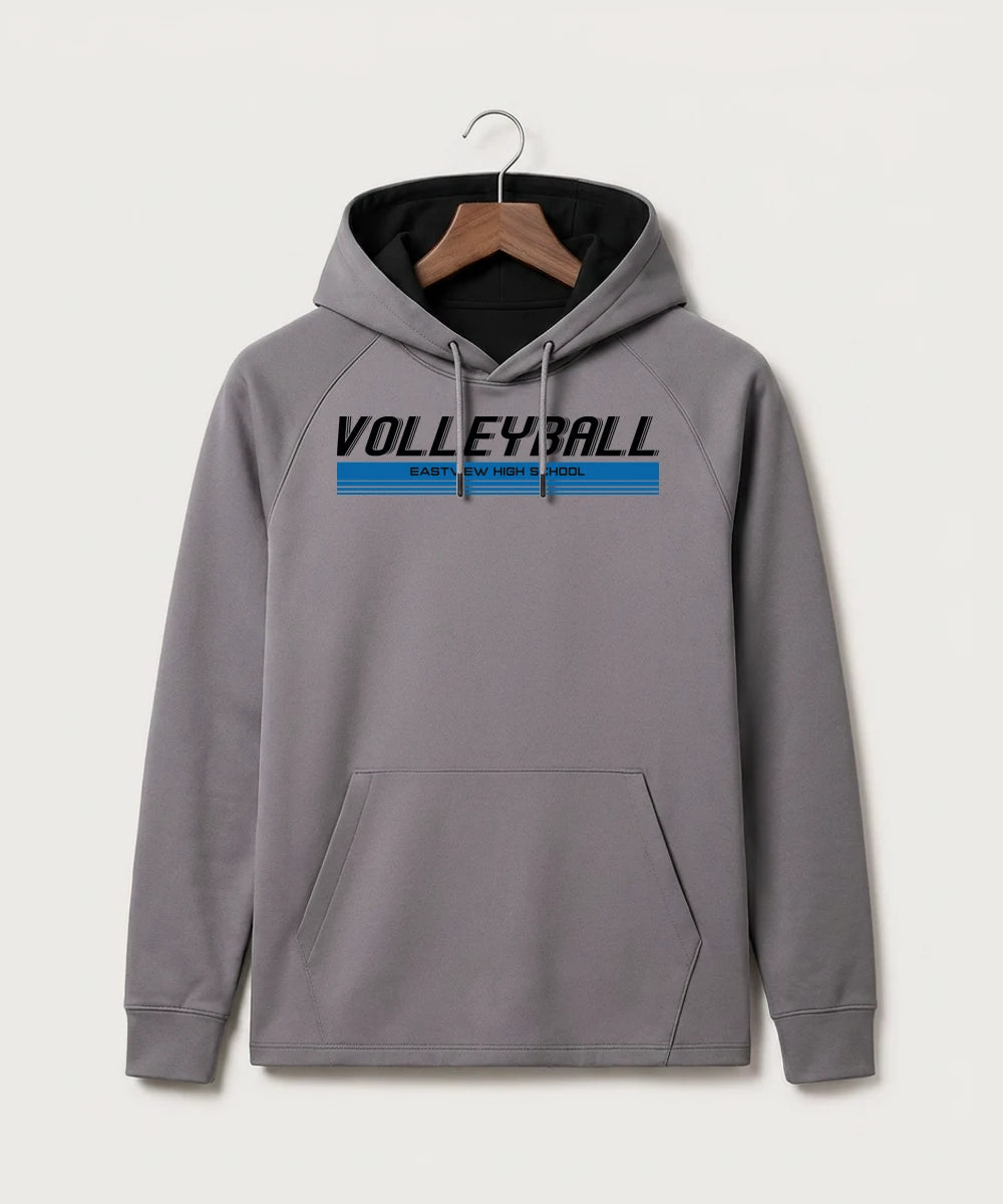 Eastview High School Volleyball (Girls) - Gray Hoodie - Full Front
