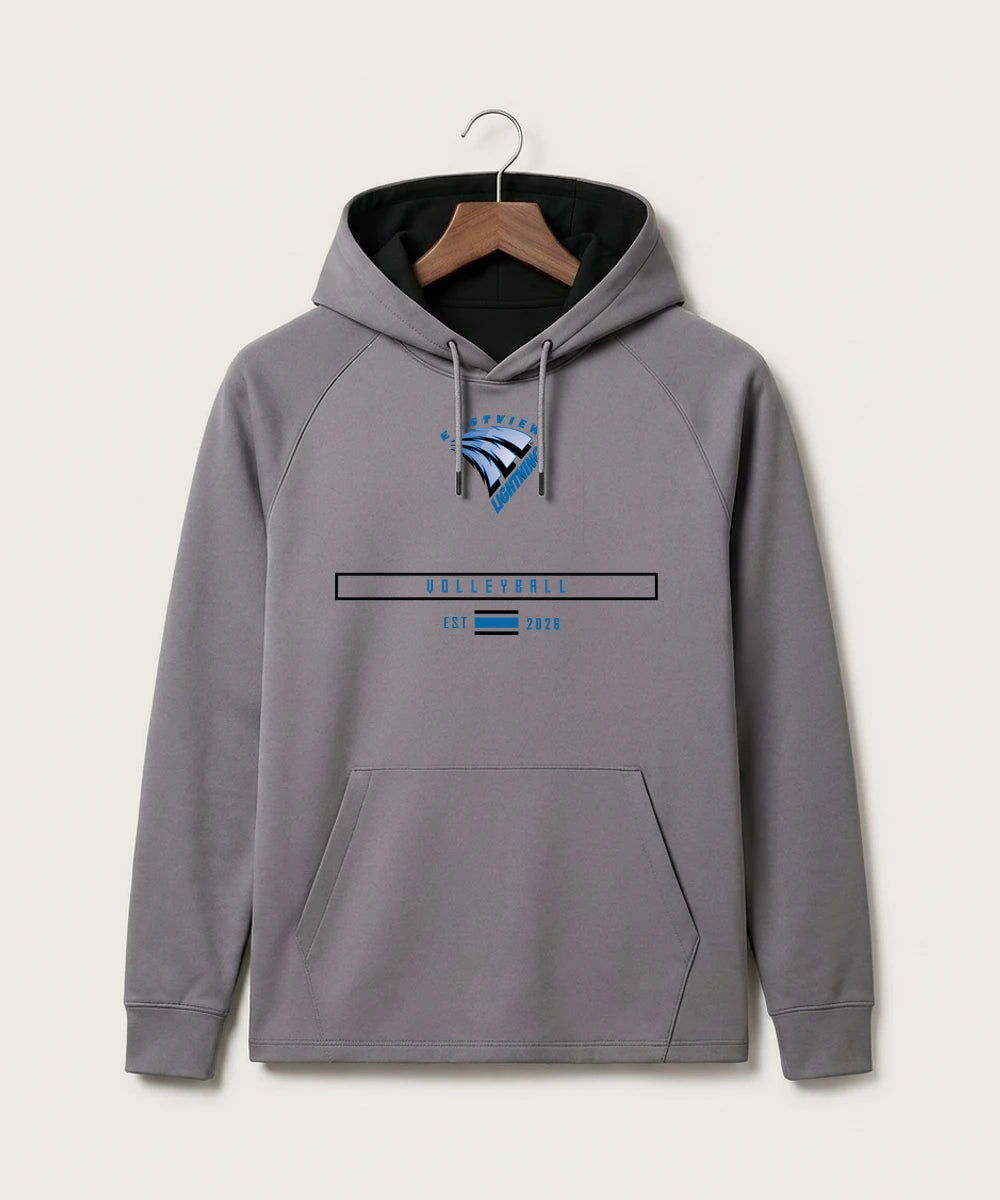 Eastview High School Volleyball (Girls) - Gray Hoodie - Full Front