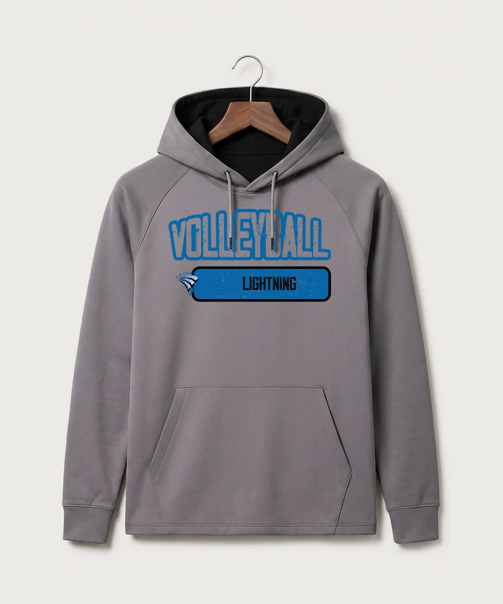 Eastview High School Volleyball (Girls) - Gray Hoodie - Full Front