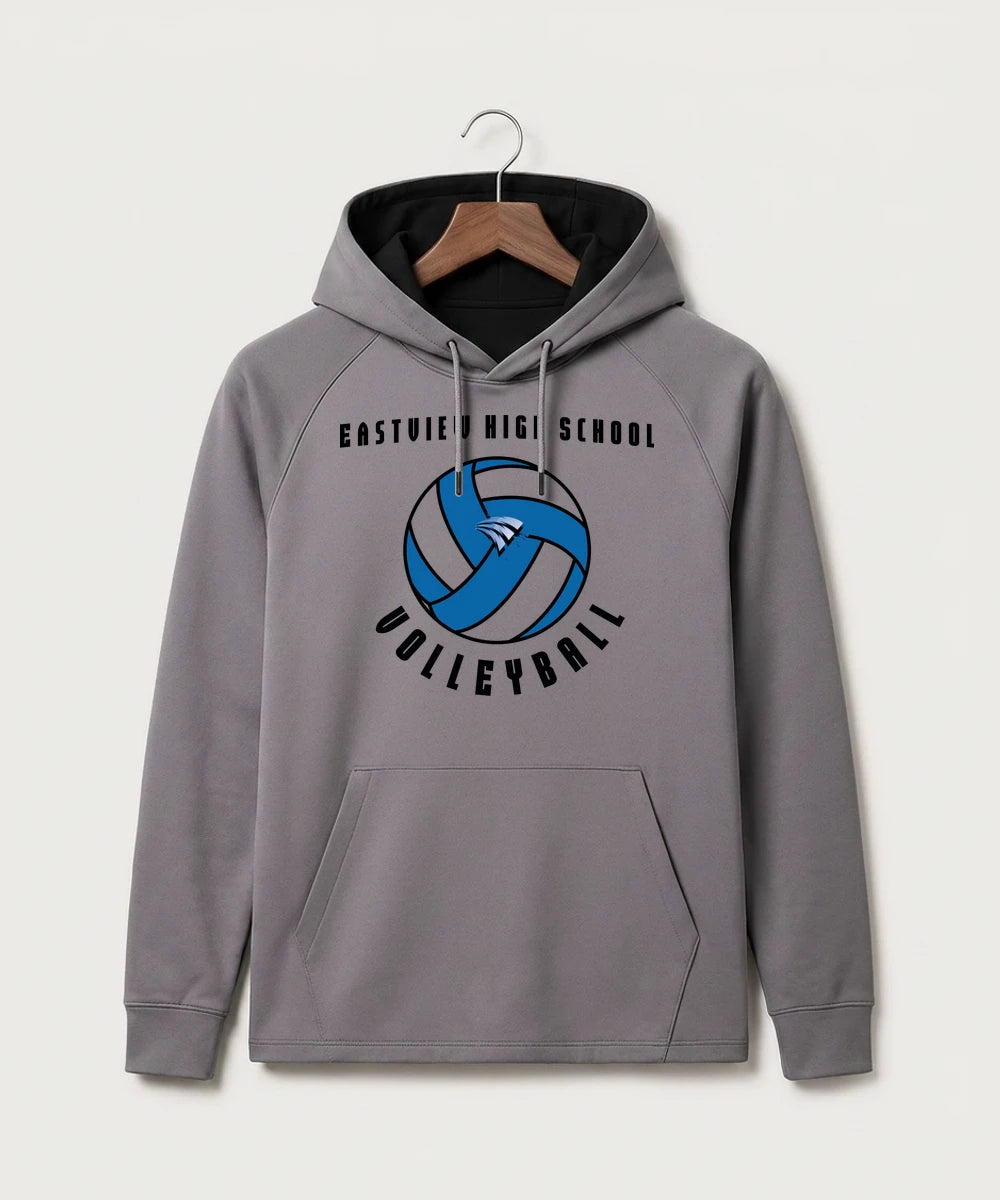 Eastview High School Volleyball (Girls) - Gray Hoodie - Full Front