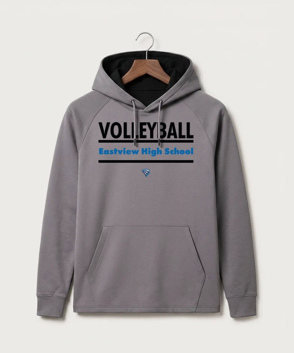 Eastview High School Volleyball (Girls) - Gray Hoodie - Full Front