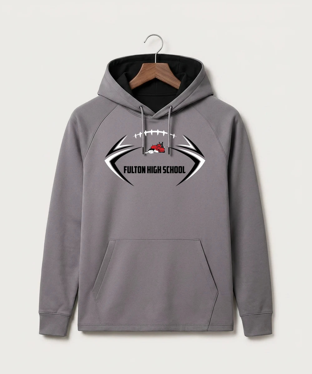 Fulton High School Football (Boys) - Gray Hoodie - Full Front