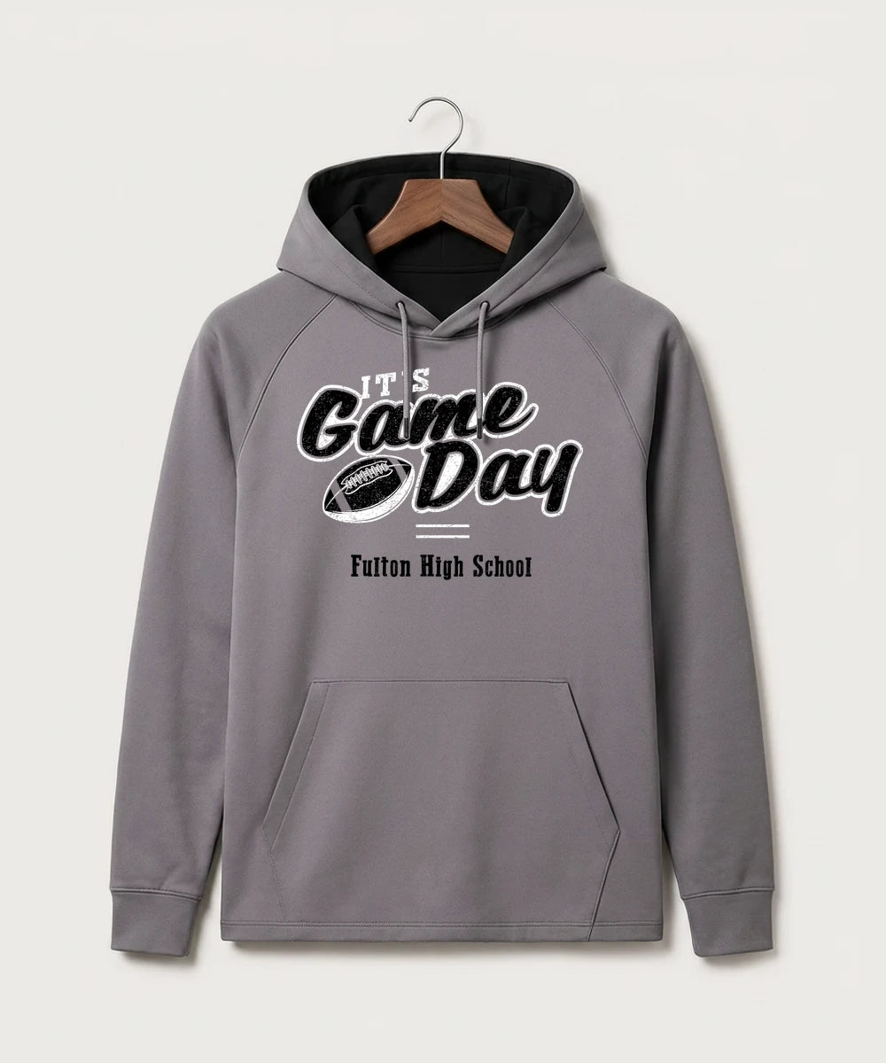 Fulton High School Football (Boys) - Gray Hoodie - Full Front