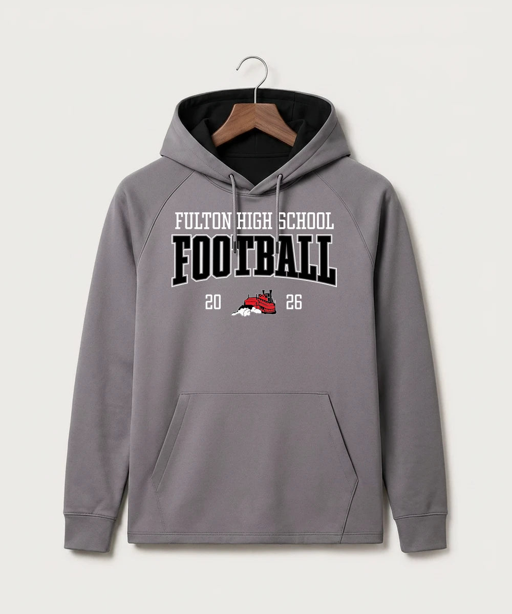 Fulton High School Football (Boys) - Gray Hoodie - Full Front