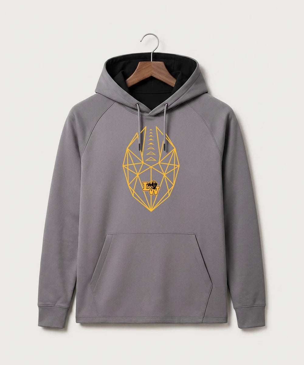 Le-Win Football - Gray Hoodie - Full Front
