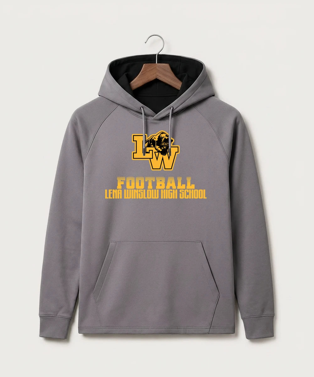 Le-Win Football - Gray Hoodie - Full Front