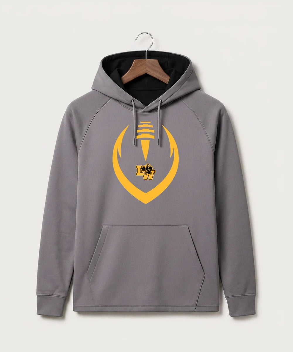 Le-Win Football - Gray Hoodie - Full Front