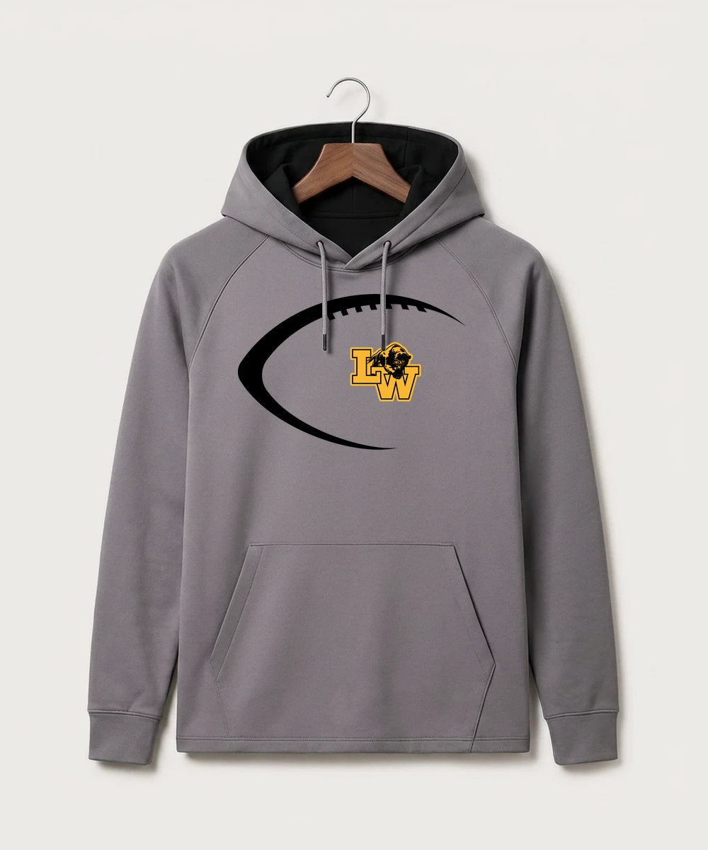 Le-Win Football - Gray Hoodie - Full Front