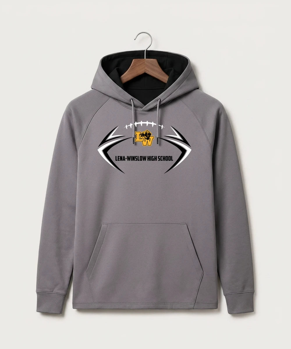 Le-Win Football - Gray Hoodie - Full Front