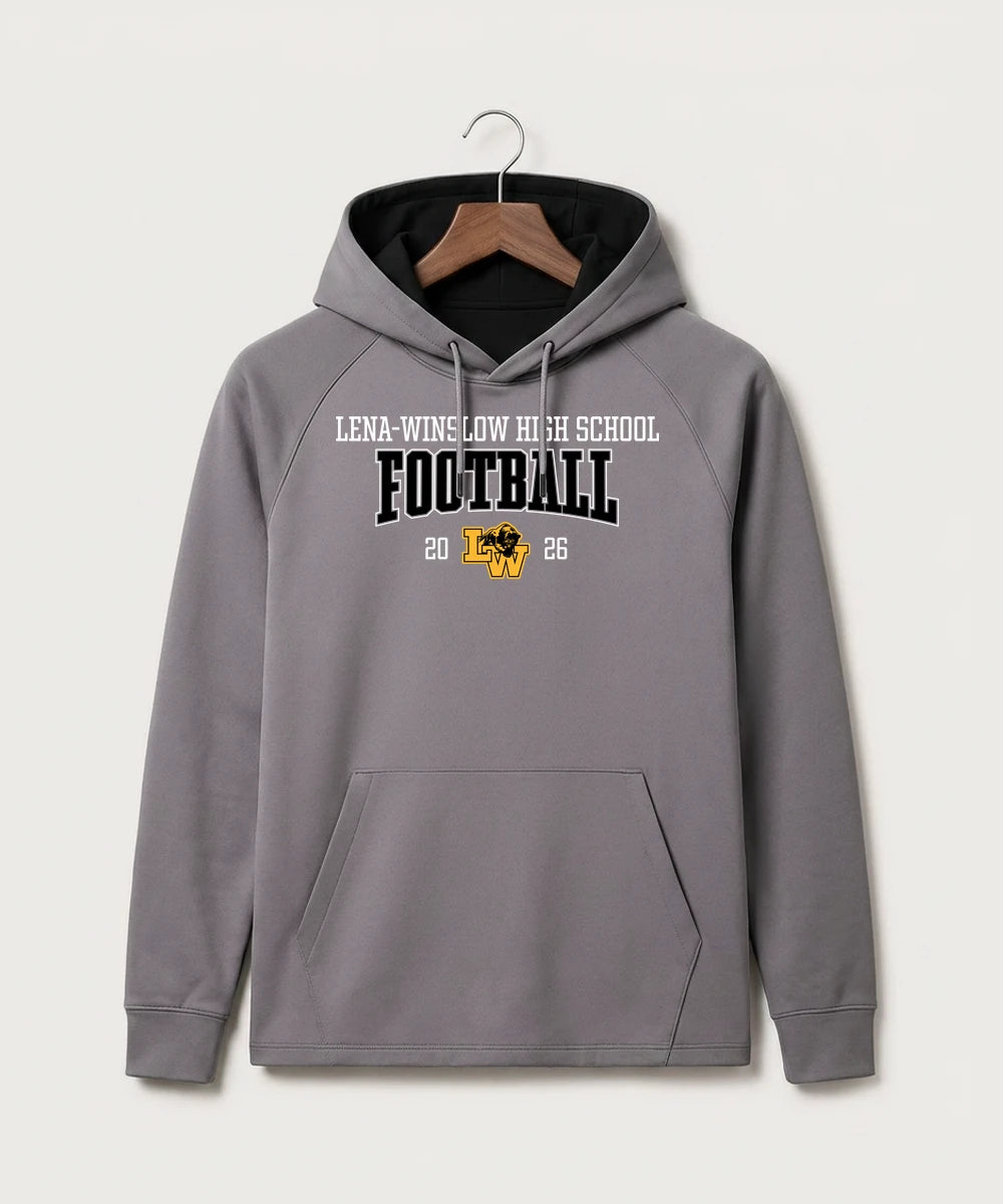 Le-Win Football - Gray Hoodie - Full Front