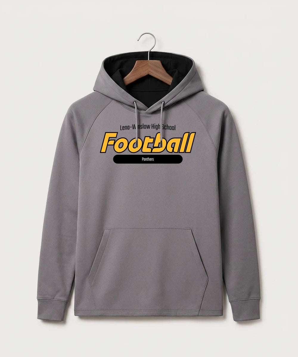 Le-Win Football - Gray Hoodie - Full Front