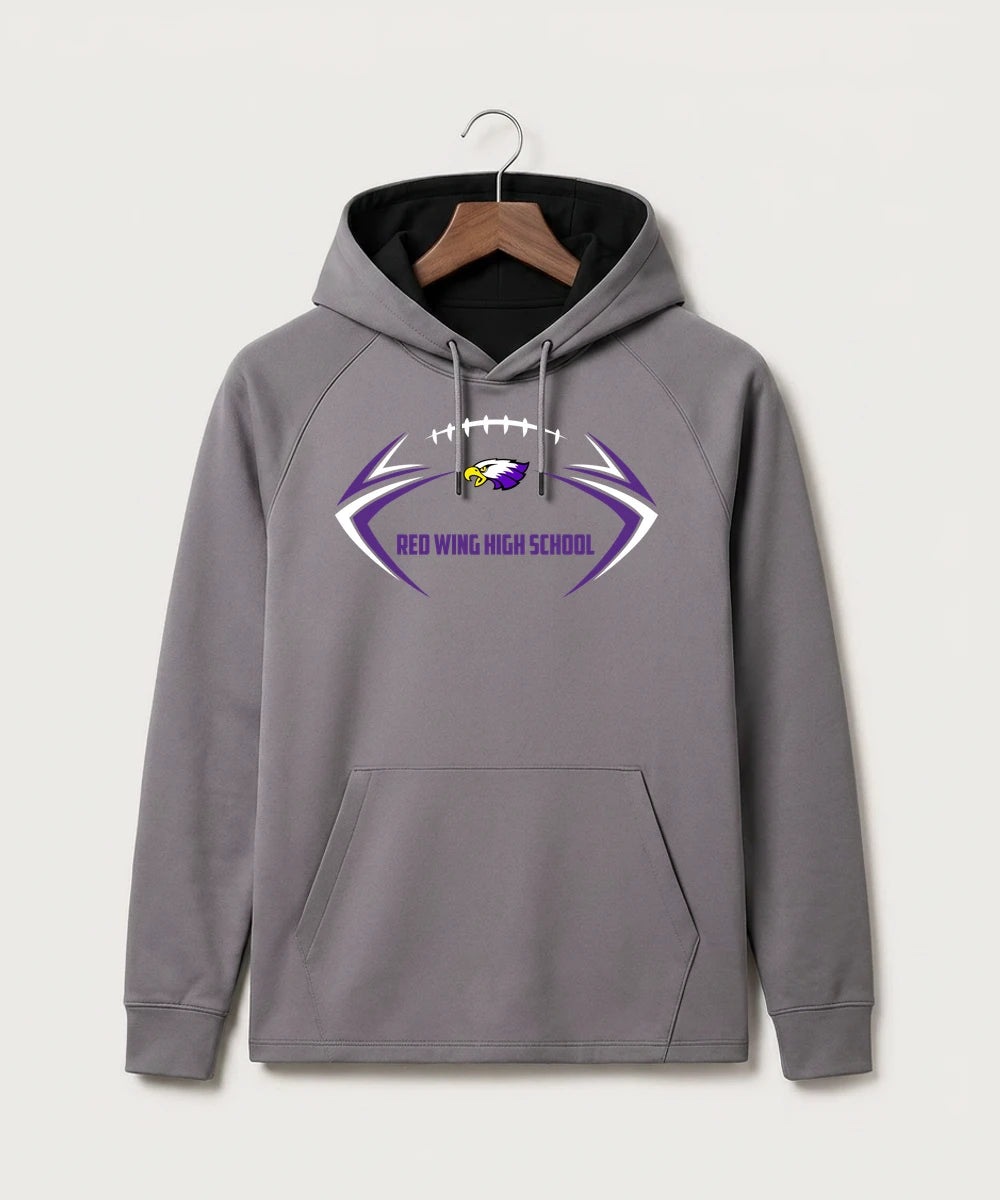 Red Wing High School Football - Gray Hoodie - Full Front