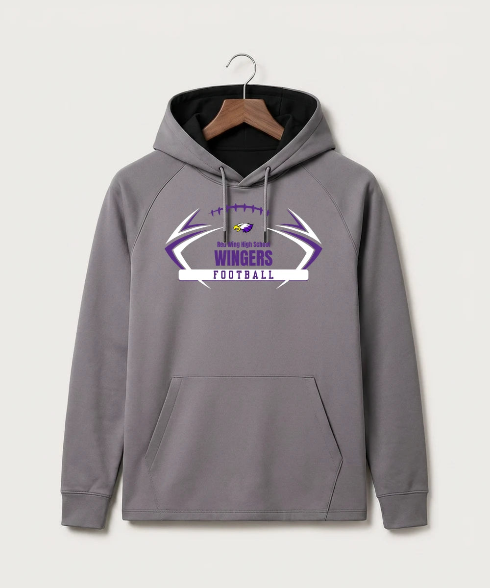 Red Wing High School Football - Gray Hoodie - Full Front
