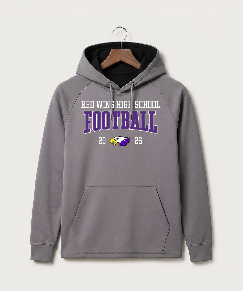 Red Wing High School Football - Gray Hoodie - Full Front