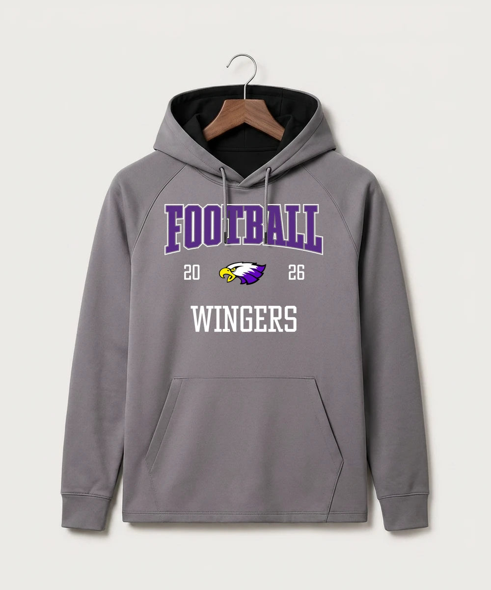 Red Wing High School Football - Gray Hoodie - Full Front