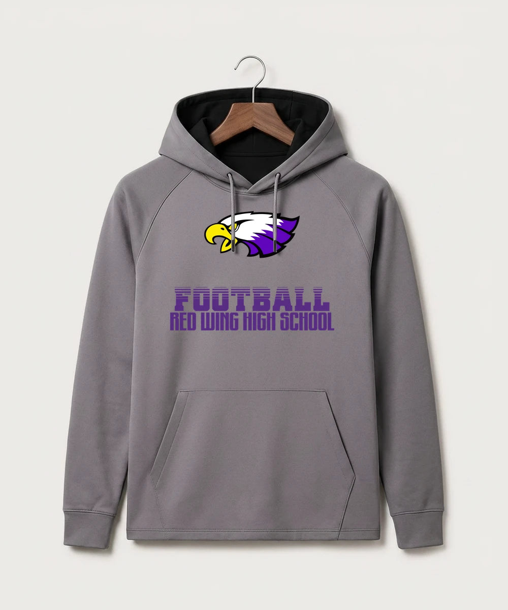 Red Wing High School Football - Gray Hoodie - Full Front